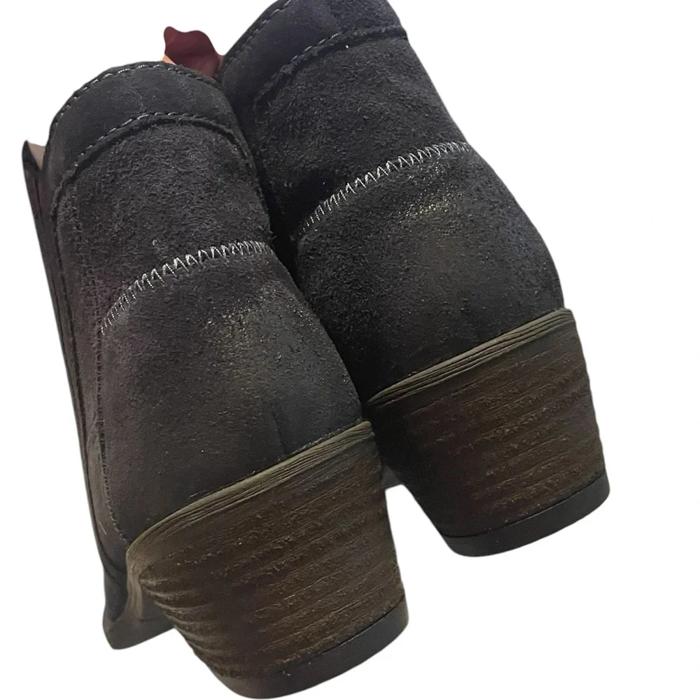 Josef Seibel Black‎ Suede Leather Booties, Faux Fur Lining, Size 37, NIB